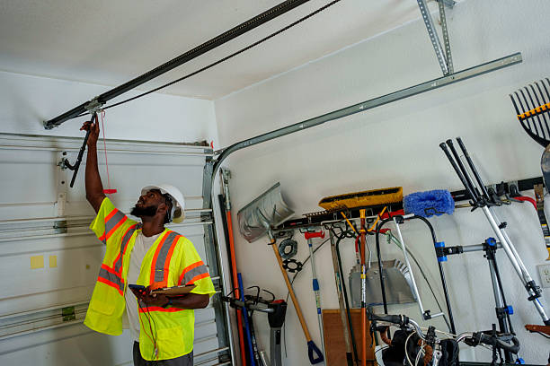 Professional Garage Door Panel Replacement technician working in Melrose Park, IL